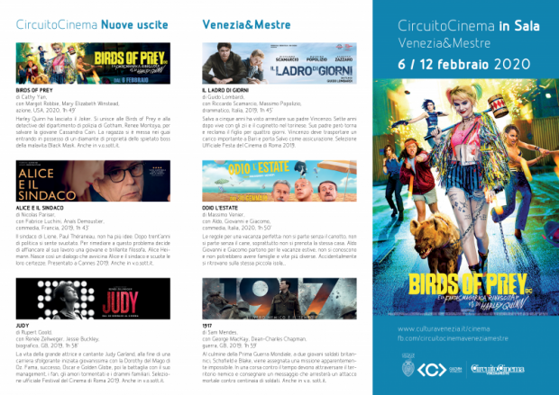 Film in programmazione dal 6 al 12 febbraio 2020