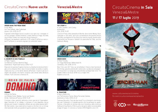 Film in programmazione dall'11 al 17 luglio 2019
