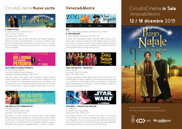 Film in programmazione dal 12 al 18 dicembre 2019 A