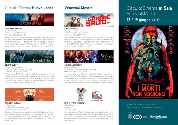 Film in programmazione dal 13 al 19 giugno 2019