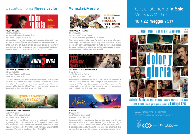 Film in programmazione dal 16 al 22 maggio 2019 A