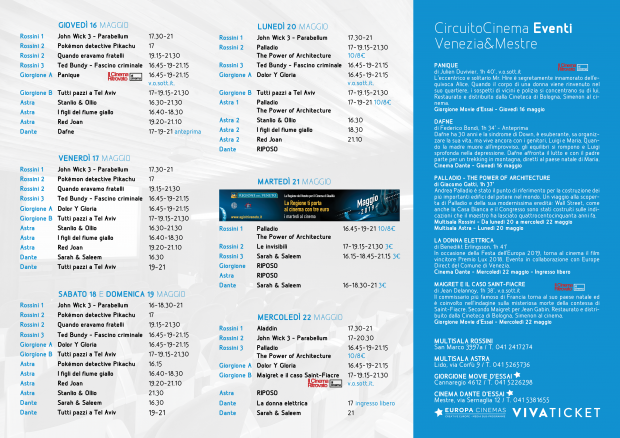 Film in programmazione dal 16 al 22 maggio 2019 B