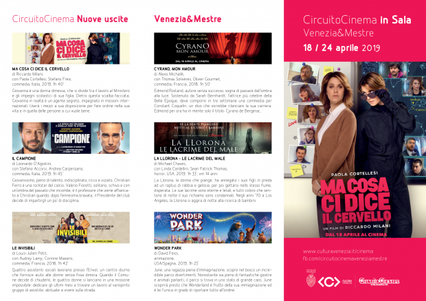 Film in programmazione dal 18 al 24 aprile 2019 A