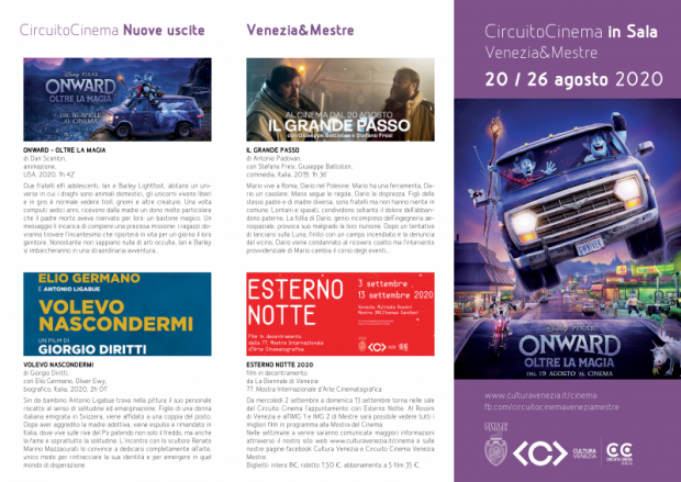 Film in programmazione dal 20 al 26 agosto 2020 A