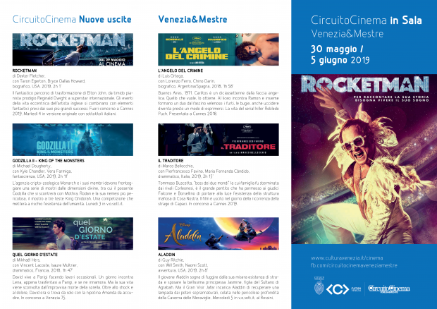 Film in programmazione dal 30 maggio al 5 giugno 2019