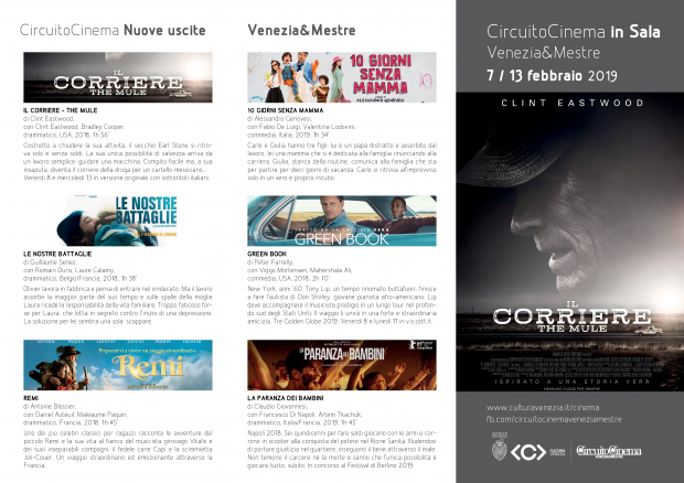 Film in programmazione dal 7 al 13 febbraio 2019 A