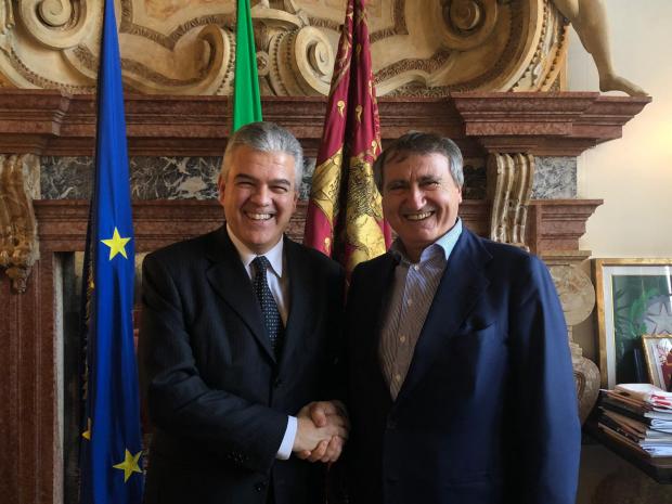 sindaco Brunaro e AD di Terna Ferraris