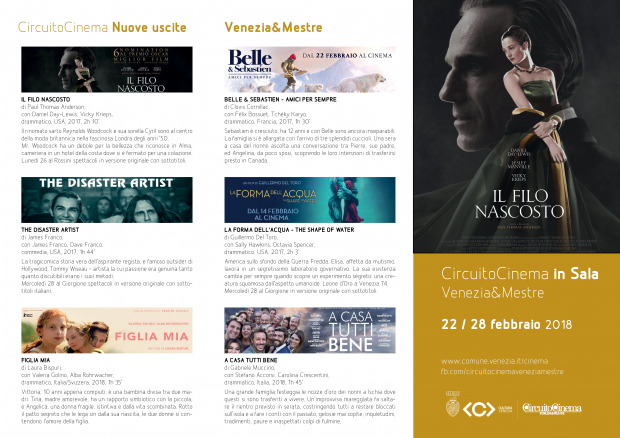Pieghevole Circuito Cinema dal 22 al 28 febbraio 1