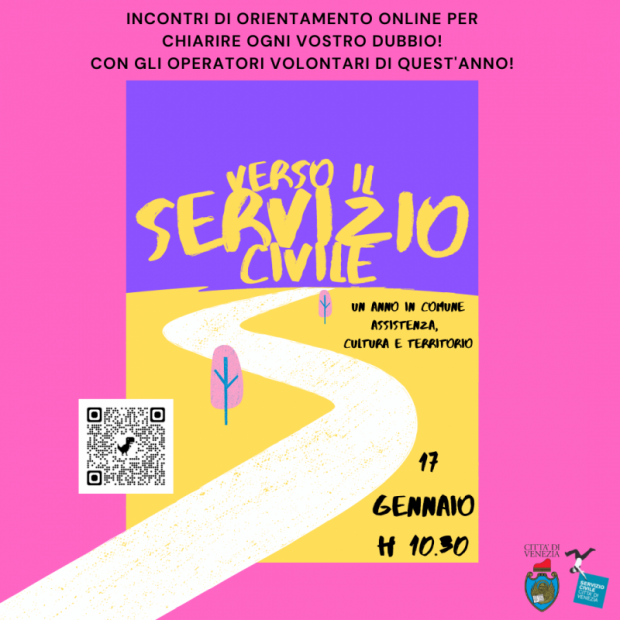 Locandina Incontro di orientamento 17/01 Il Servizio Civile si presenta il 17/01 alle h 10.30