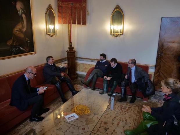 Incontro nello studio del sindaco a Ca' Farsetti
