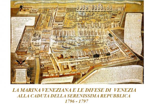 cartina della marina veneziana e le difese di Venezia cartina della Marina