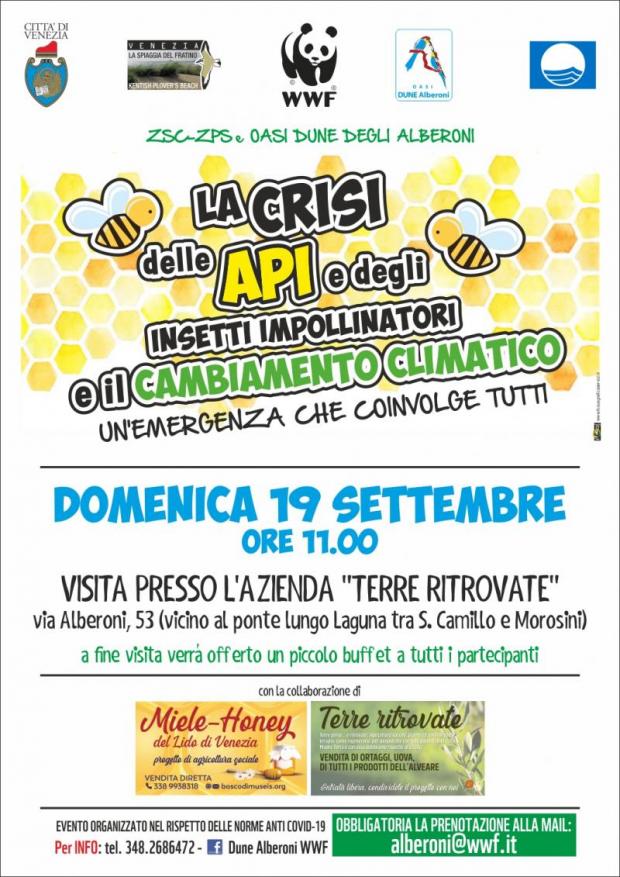 locandina incontro crisi api wwf 19 sett 2021 immagine della locandina incontro crisi api wwf 19 sett 2021