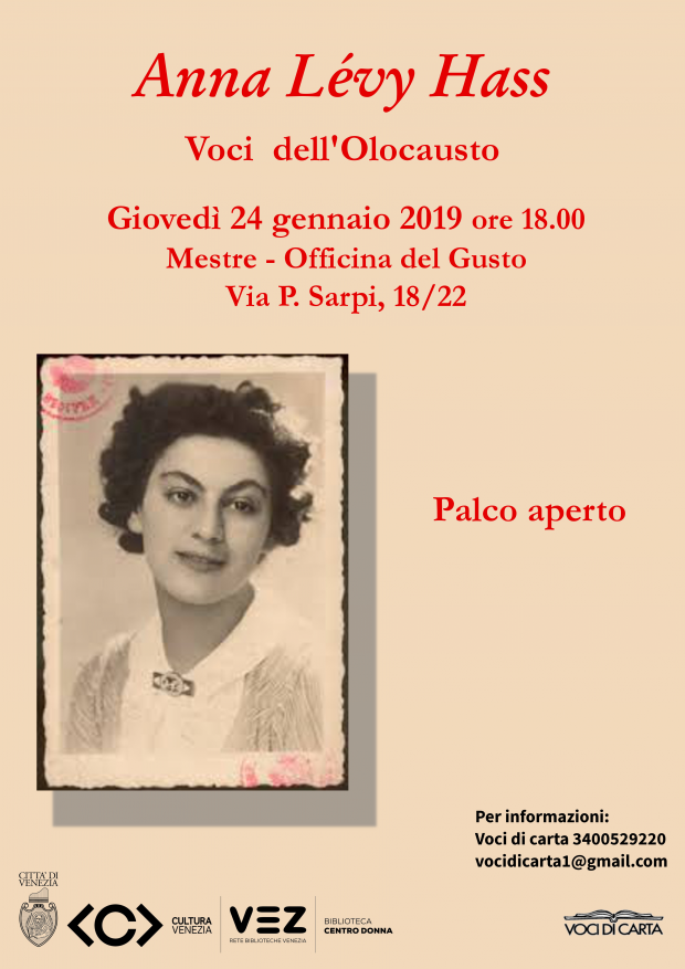 Anna Levy Hass - Voci dell'Olocausto Locandina Anna Levy Hass