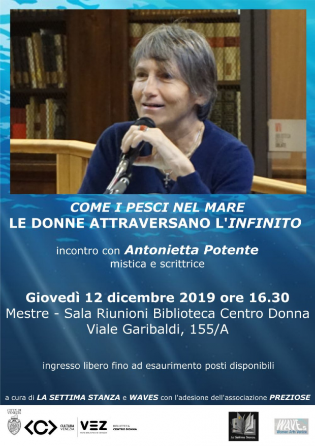 Locandina incontro Antonietta Potente 2019 Locandina incontro Antonietta Potente 2019