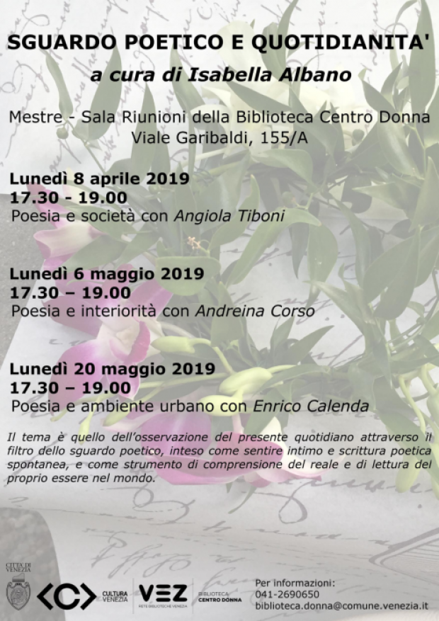 Locandina incontri Sguardo poetico e quotidianità_primavera Locandina incontri Sguardo poetico e quotidianità_primavera