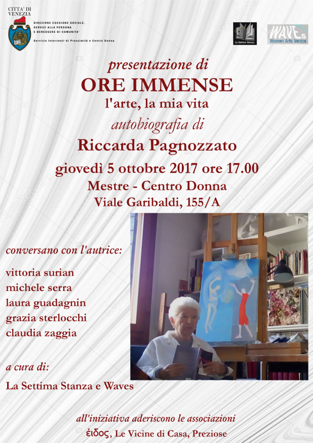 Locandina presentazione del libro di Riccarda Pagnozzato