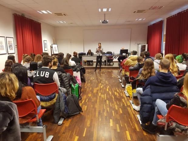 damiano con gli studenti