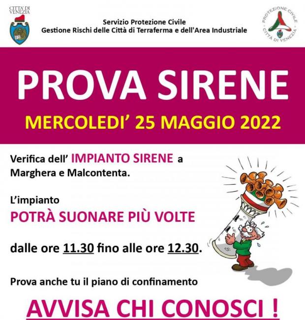 Locandina prova sirene