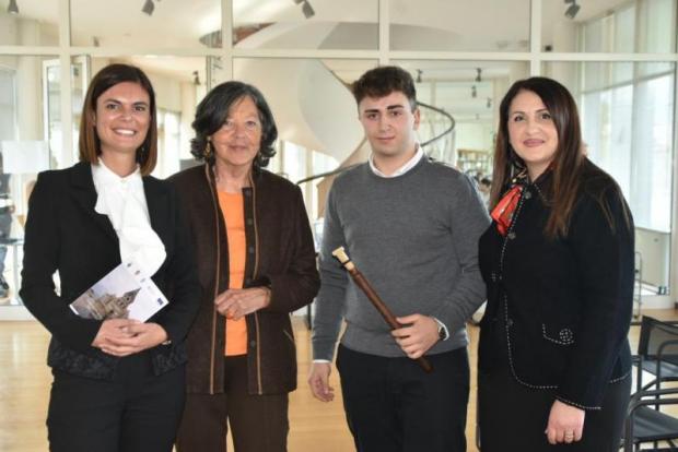 Damiano alla biblioteca Pratt