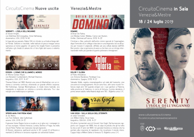 Film in programmazione dal 18 al 24 luglio 2019