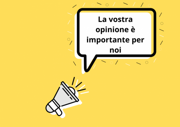 immagine "La tua opinione è importante" immagine megafono "La tua opinione è importante"