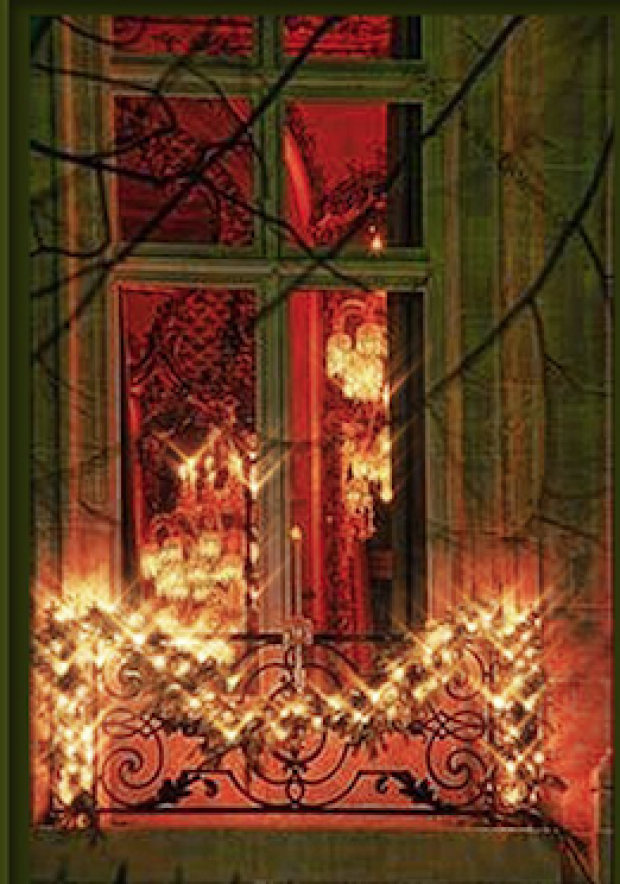 Balcone illuminato