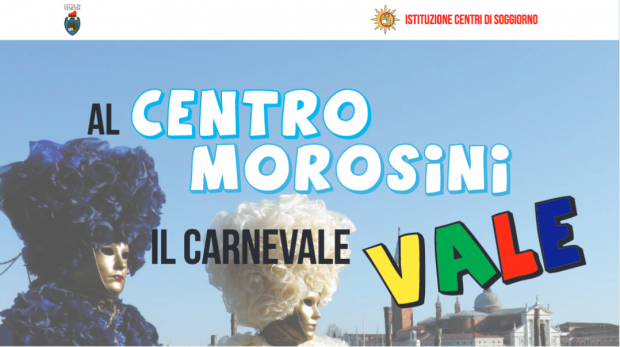 Maschere e scritta Centro Morosini