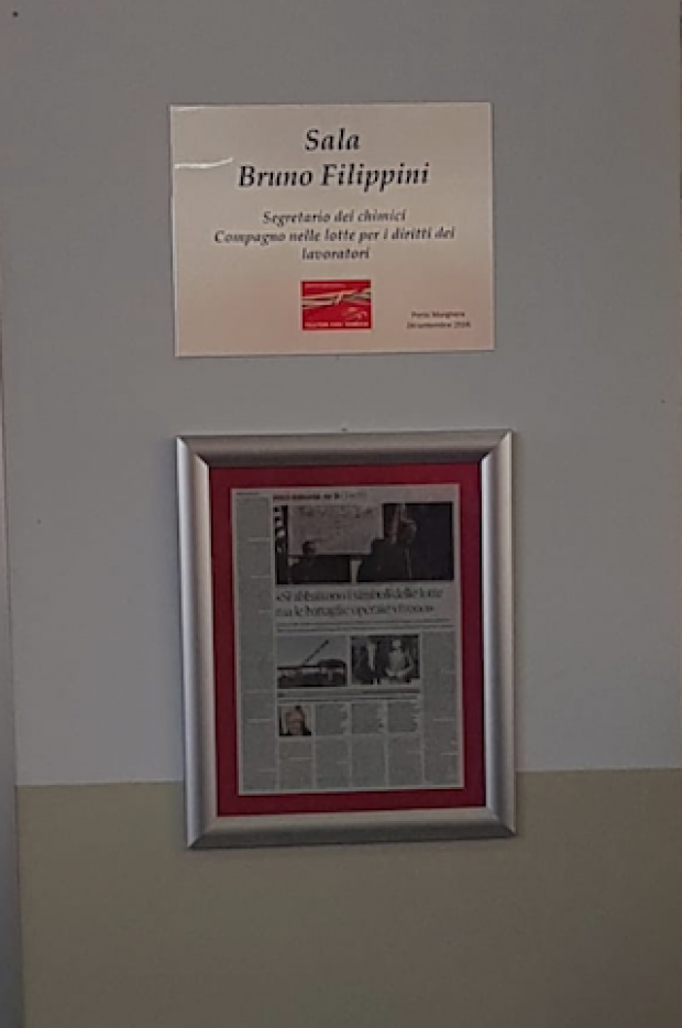 Targa in memoria di Bruno Filippini