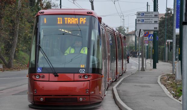 Tram in corsa a Mestre