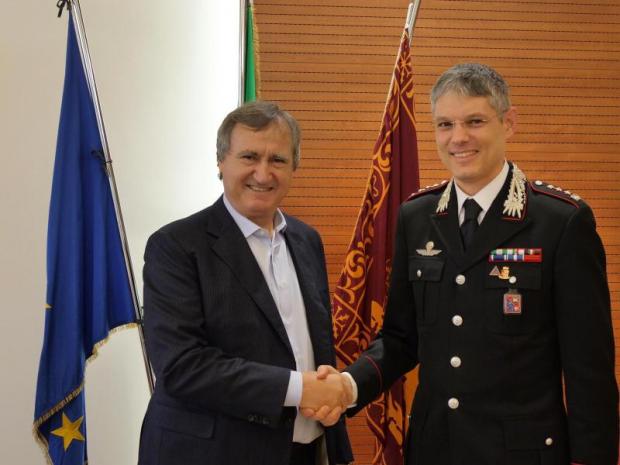 Il sindaco Luigi Brugnaro con il Colonnello Gianfilippo Magro, Comandante provinciale dei Carabinieri di