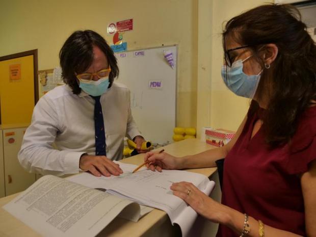 L'assessore Paolo Romor in sopralluogo nelle scuole della terraferma