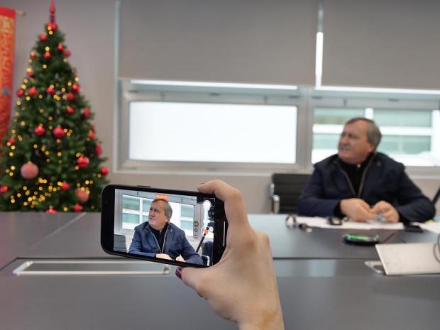 Sindaco durante la conferenza stampa