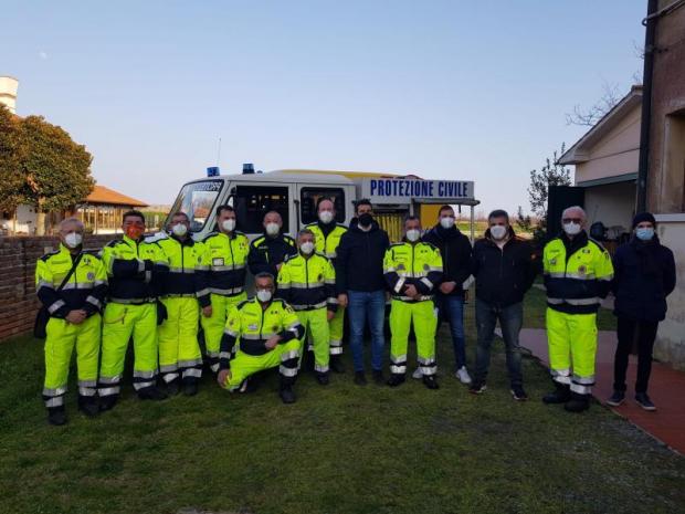 La visita del vicesindaco Tomaello alla Protezione civile di Pellestrina