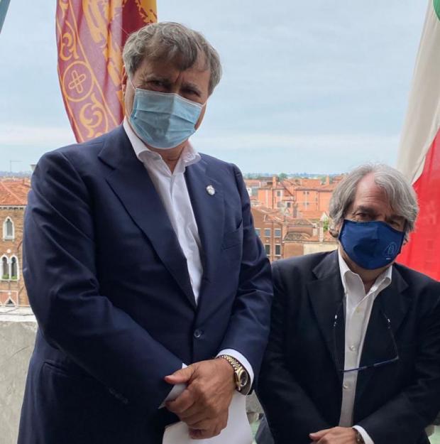 Il sindaco Brugnaro e il ministro Brunetta
