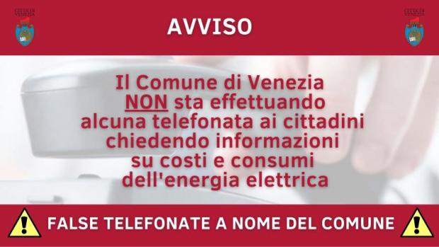 Avviso false telefonate a nome del Comune