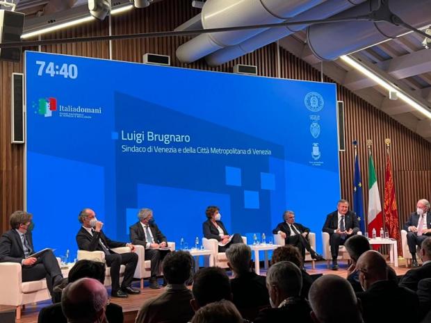 Un momento della presentazione Pnrr
