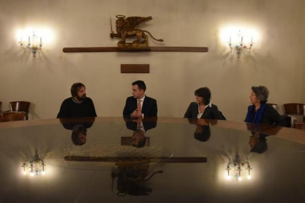 Un momento della conferenza stampa