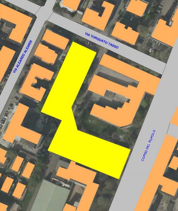 mappa della via che verrà intitolata alla memoria dei Mutilati per Servizio