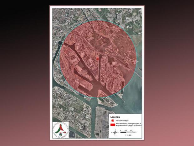 La mappa dell'area interessata