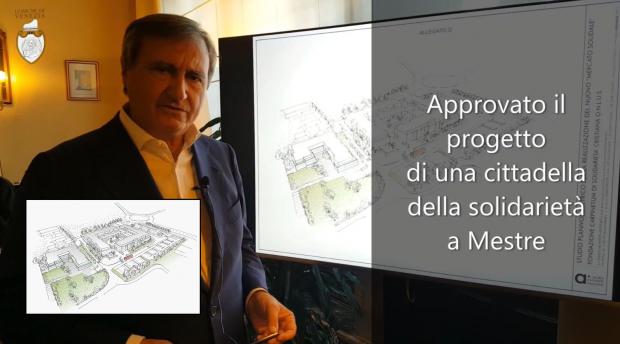 Il sindaco Brugnaro che presenta il progetto