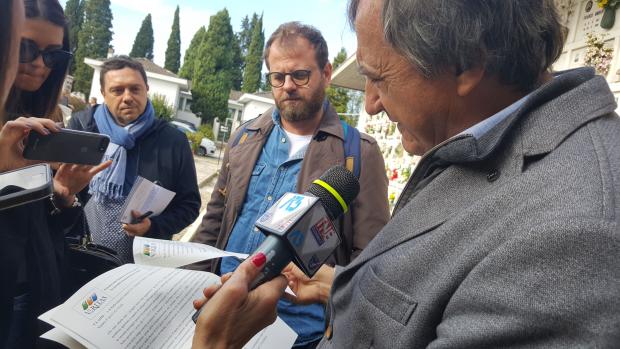 Il sopralluogo al cimitero di Zelarino