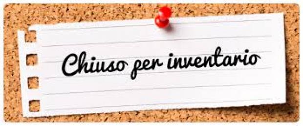 cartello chiuso per inventario cartello chiuso per inventario