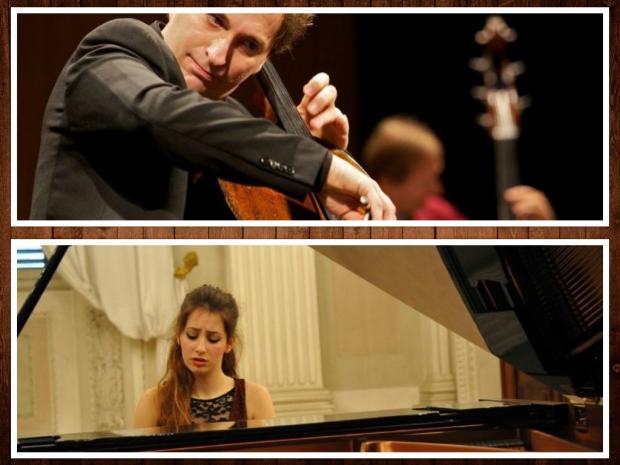 il violoncellista Enrico Bronzi e la pianista Lavinia Bertulli