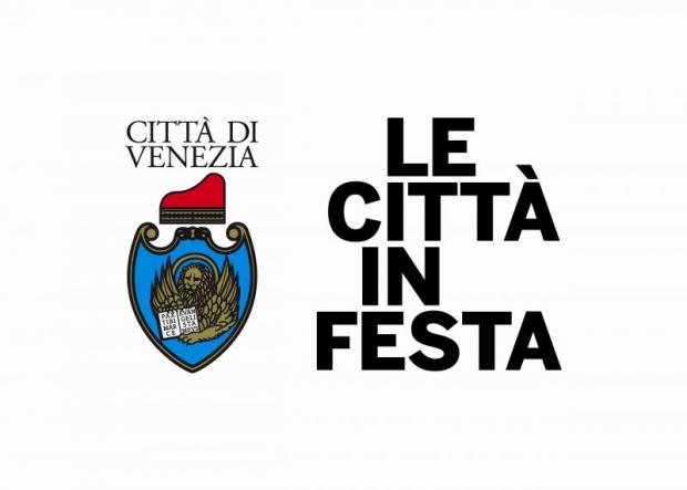 logo Le Città in Festa, con nome del contenitore e stemma di Venezia