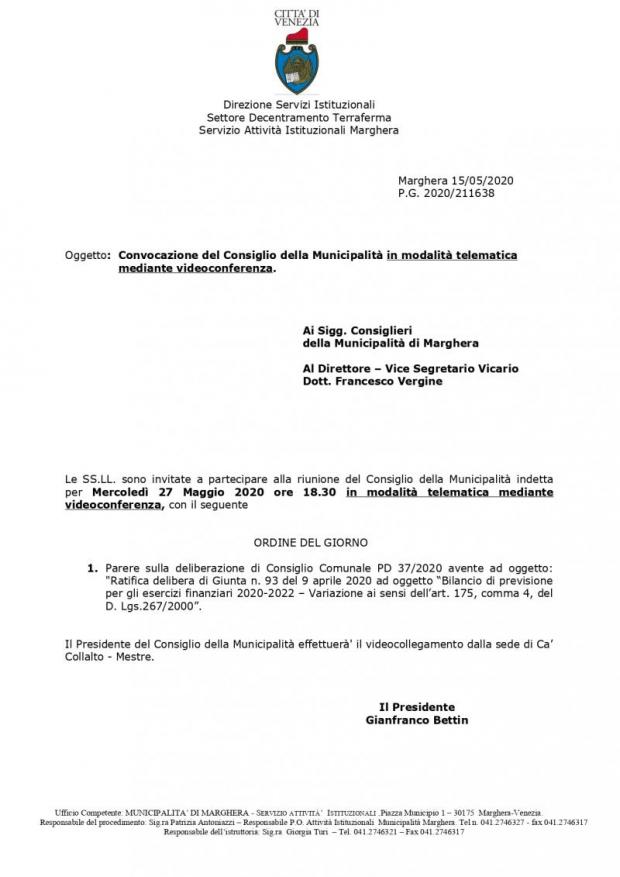 testo convocazione
