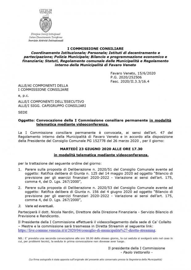 testo convocazione