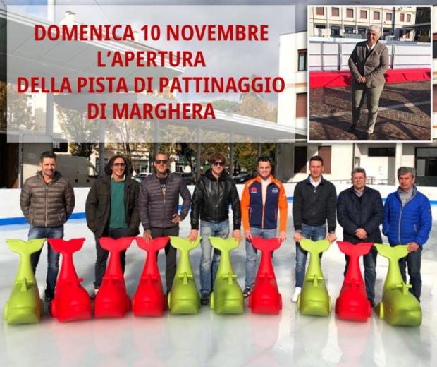 L'apertura della pista di pattinaggio