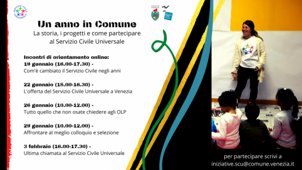 locandina un anno in comune con date e incontri presenti nel testo