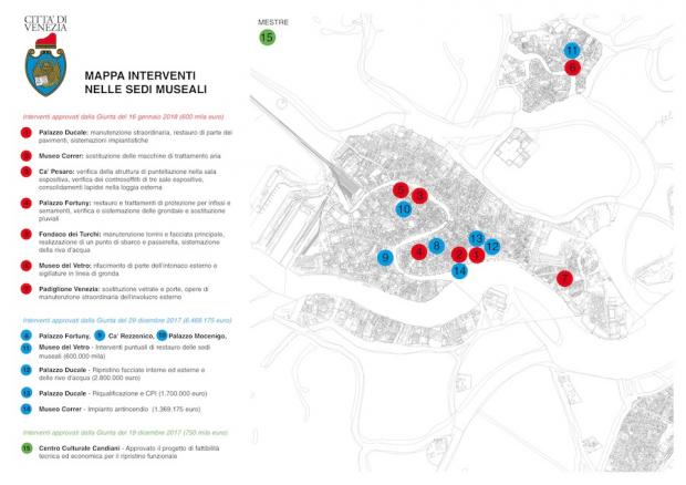 la mappa degli interventi