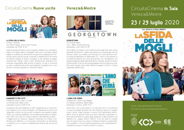 Film in programmazione dal 23 al 29 luglio 2020 A